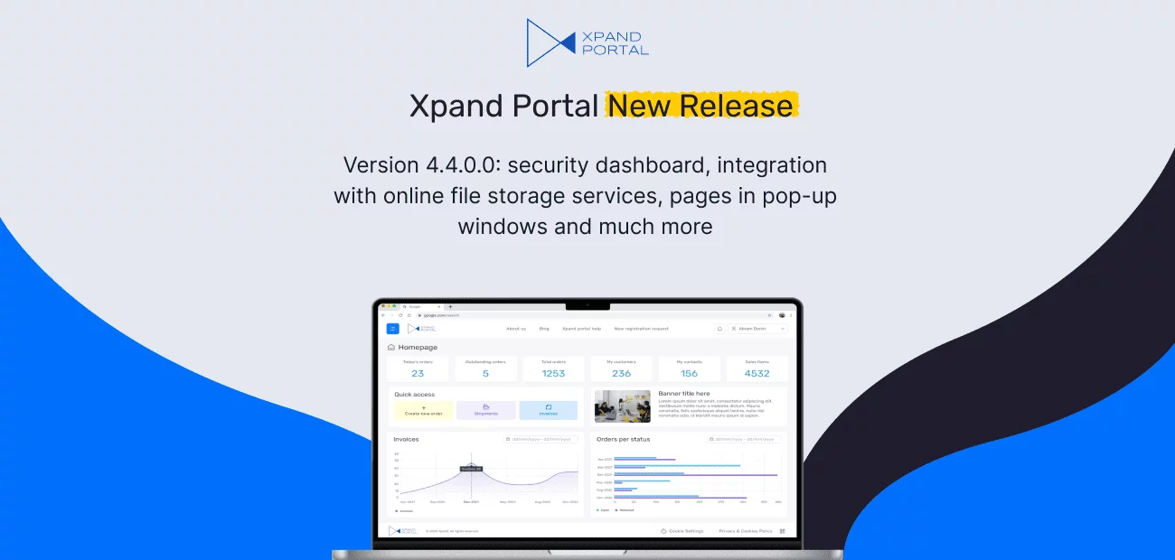 Xpand Portal version 4.4.0.0 introduces practical improvements in security visibility, external file storage integration, and everyday usability of the portal.